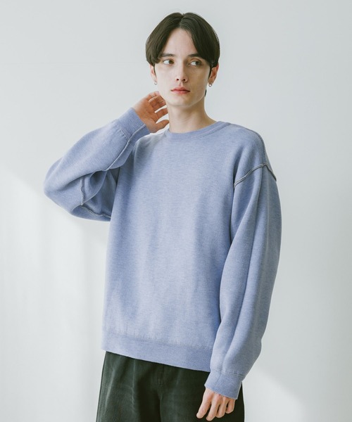 RAGEBLUE（レイジブルー）の「Washable Reversible Crewneck Knit / ウォッシャブルリバーシブル配色ニット（ニット/セーター・メンズ・ブラック系その他/グレー系その他/ピンク系その他/ホワイト系その他・SMALL/MEDIUM/LARGE）」の12枚目の写真
