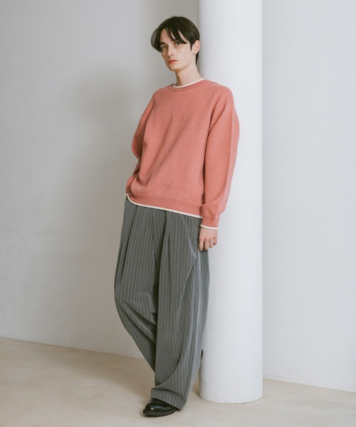 RAGEBLUE（レイジブルー）の「Washable Reversible Crewneck Knit / ウォッシャブルリバーシブル配色ニット（ニット/セーター・メンズ・ブラック系その他/グレー系その他/ピンク系その他/ホワイト系その他・SMALL/MEDIUM/LARGE）」の13枚目の写真