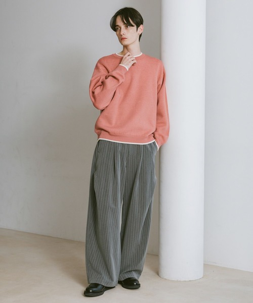 RAGEBLUE（レイジブルー）の「Washable Reversible Crewneck Knit / ウォッシャブルリバーシブル配色ニット（ニット/セーター・メンズ・ブラック系その他/グレー系その他/ピンク系その他/ホワイト系その他・SMALL/MEDIUM/LARGE）」の14枚目の写真
