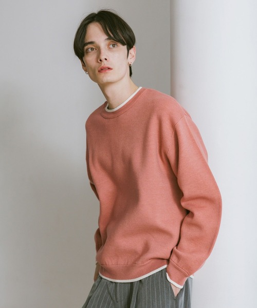 RAGEBLUE（レイジブルー）の「Washable Reversible Crewneck Knit / ウォッシャブルリバーシブル配色ニット（ニット/セーター・メンズ・ブラック系その他/グレー系その他/ピンク系その他/ホワイト系その他・SMALL/MEDIUM/LARGE）」の17枚目の写真