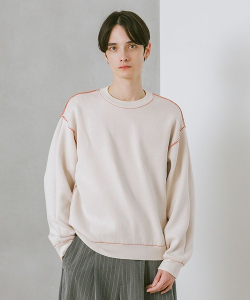 RAGEBLUE（レイジブルー）の「Washable Reversible Crewneck Knit / ウォッシャブルリバーシブル配色ニット（ニット/セーター・メンズ・ブラック系その他/グレー系その他/ピンク系その他/ホワイト系その他・SMALL/MEDIUM/LARGE）」の18枚目の写真