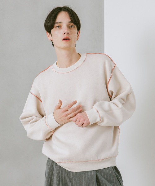 RAGEBLUE（レイジブルー）の「Washable Reversible Crewneck Knit / ウォッシャブルリバーシブル配色ニット（ニット/セーター・メンズ・ブラック系その他/グレー系その他/ピンク系その他/ホワイト系その他・SMALL/MEDIUM/LARGE）」の19枚目の写真