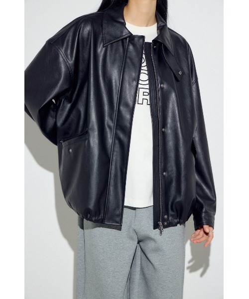 セール】フェイクレザーミドルブルゾン（ブルゾン）｜AZUL BY MOUSSY