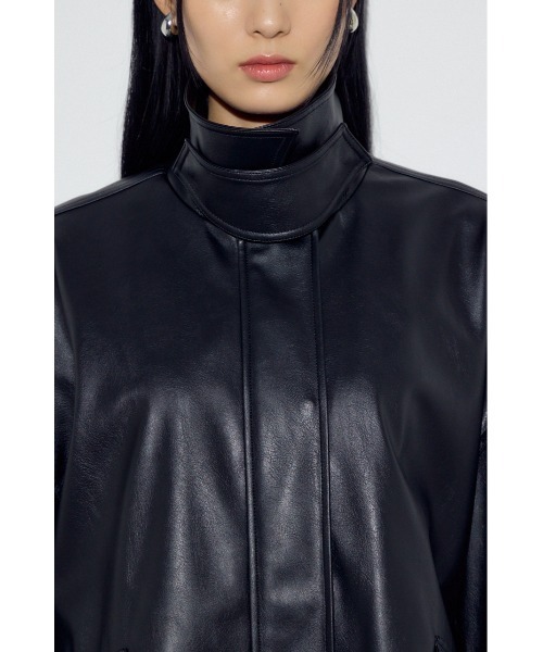 フェイクレザーミドルブルゾン（ブルゾン）｜AZUL BY MOUSSY（アズール