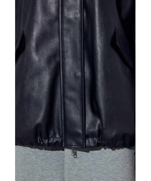 フェイクレザーミドルブルゾン（ブルゾン）｜AZUL BY MOUSSY（アズール