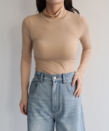 【ap retro basic】カップ付きハイネックヒートフィットインナー