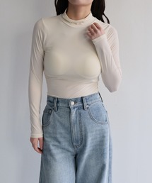 【ap retro basic】カップ付きハイネックヒートフィットインナー