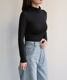 【ap retro basic】カップ付きハイネックヒートフィットインナー