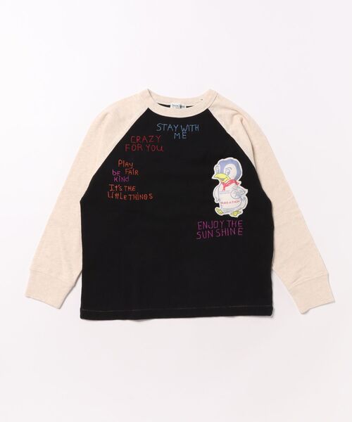 DENIM DUNGAREE（デニムダンガリー）の「STAY WITH ME Long Sleeve Tee（Tシャツ/カットソー・キッズ・ブラック・135/145）」の3枚目の写真