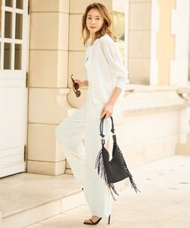 自由区 | リネンストレッチワイド パンツ(その他パンツ)