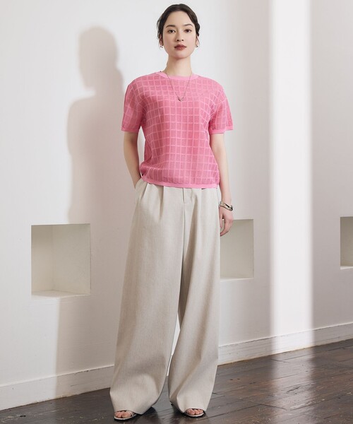 自由区（ジユウク）の「リネンストレッチワイド パンツ（その他パンツ・レディース・カーキ系/アイボリー系/ベージュ系・46/44）」の16枚目の写真