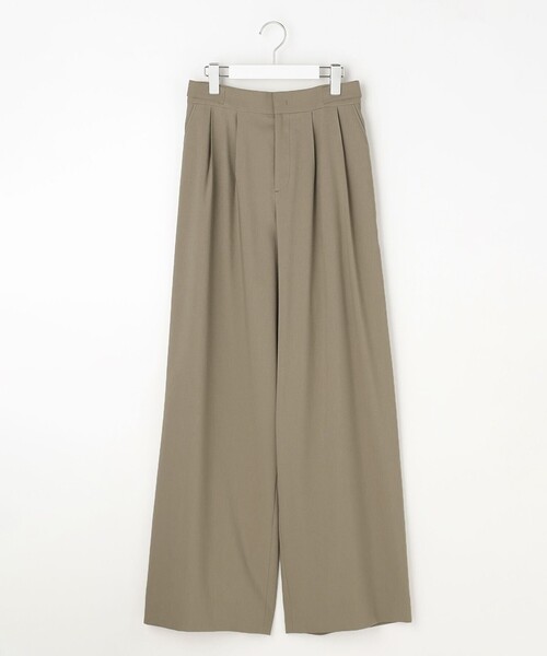 自由区（ジユウク）の「リネンストレッチワイド パンツ（その他パンツ・レディース・カーキ系/アイボリー系/ベージュ系・46/44）」の18枚目の写真