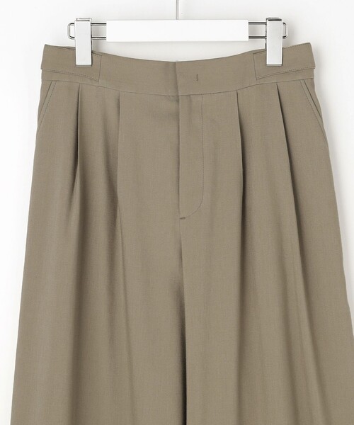 自由区（ジユウク）の「リネンストレッチワイド パンツ（その他パンツ・レディース・カーキ系/アイボリー系/ベージュ系・46/44）」の19枚目の写真