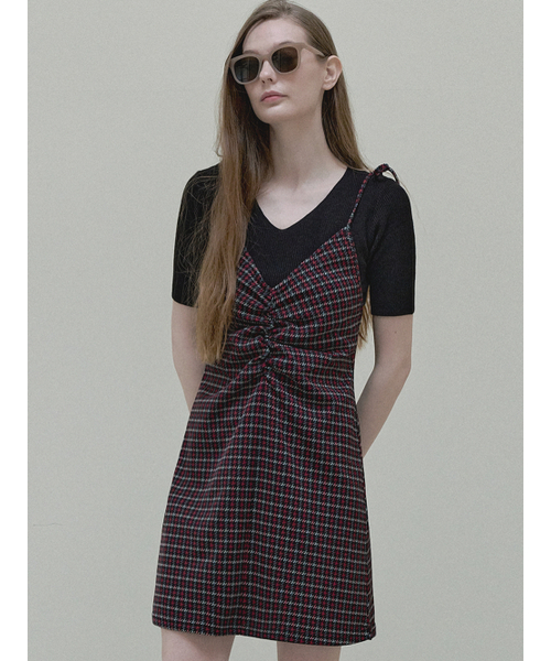AVANT-G(アバン)の「Pattern Shirring Mini Dress - red(ワンピース・レディース・その他・FREE)」の1枚目の写真