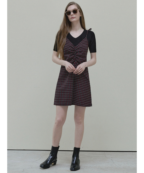 AVANT-G(アバン)の「Pattern Shirring Mini Dress - red(ワンピース・レディース・その他・FREE)」の3枚目の写真