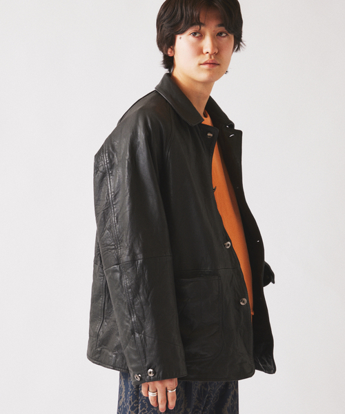 JOURNAL STANDARD relume ゴートレザー　カバーオール ゴートレザー カバーオール（レザージャケット）｜JOURNAL STANDARD