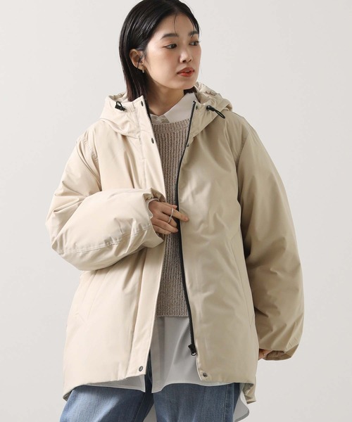 Gready Brilliant（グレディブリリアン）の「タフタフードダウン（ダウンジャケット/コート・レディース・ブラック/ライトベージュ・FREE）」の15枚目の写真