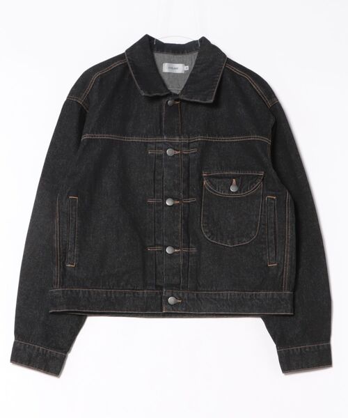 ATELANE(アテレーン)の「ATELANE / 11.5oz デニム トラッカージャケット(デニムジャケット・メンズ・ネイビー/ブラック/アイボリー・LARGE/X-LARGE/MEDIUM)」の2枚目の写真