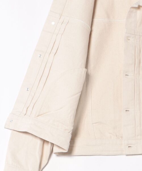 ATELANE(アテレーン)の「ATELANE / 11.5oz デニム トラッカージャケット(デニムジャケット・メンズ・ネイビー/ブラック/アイボリー・LARGE/X-LARGE/MEDIUM)」の5枚目の写真