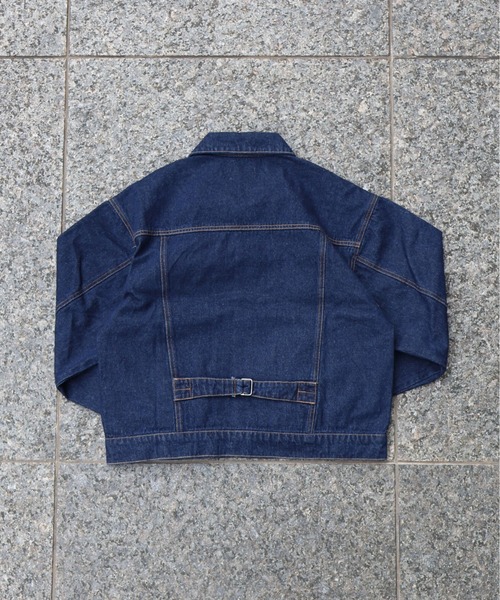 ATELANE(アテレーン)の「ATELANE / 11.5oz デニム トラッカージャケット(デニムジャケット・メンズ・ネイビー/ブラック/アイボリー・LARGE/X-LARGE/MEDIUM)」の12枚目の写真