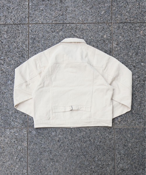 ATELANE(アテレーン)の「ATELANE / 11.5oz デニム トラッカージャケット(デニムジャケット・メンズ・ネイビー/ブラック/アイボリー・LARGE/X-LARGE/MEDIUM)」の8枚目の写真
