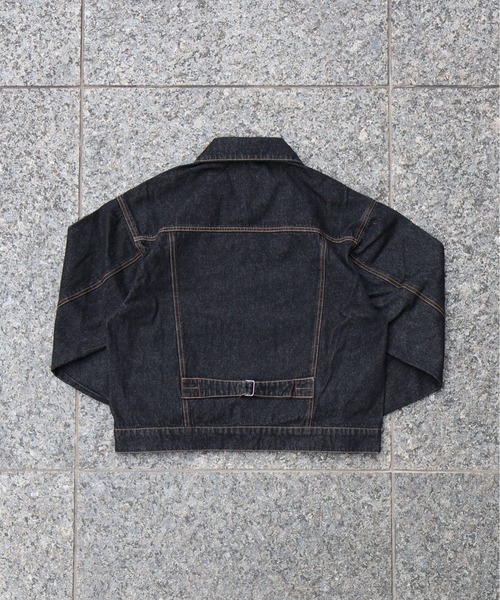 ATELANE(アテレーン)の「ATELANE / 11.5oz デニム トラッカージャケット(デニムジャケット・メンズ・ネイビー/ブラック/アイボリー・LARGE/X-LARGE/MEDIUM)」の10枚目の写真