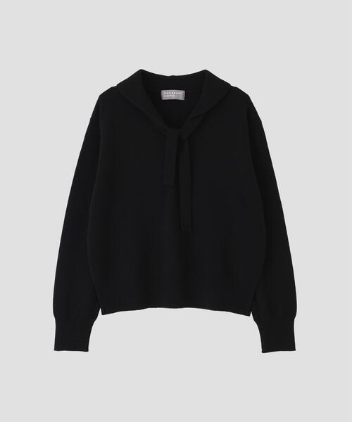 MARGARET HOWELL(マーガレットハウエル)の「FINE WOOL KNITWEAR(ニット/セーター・レディース・ブルー系その他2/ブラック・2)」の12枚目の写真