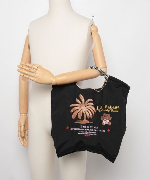 DOUBLE STANDARD CLOTHING（ダブルスタンダードクロージング）の「Ball＆Chain/ LA HAVANA ミニショッピングバッグ（ショルダーバッグ・レディース・ブラック/ブルー・FREE）」の7枚目の写真