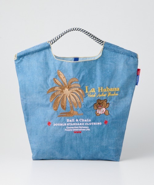DOUBLE STANDARD CLOTHING（ダブルスタンダードクロージング）の「Ball＆Chain/ LA HAVANA ミニショッピングバッグ（ショルダーバッグ・レディース・ブラック/ブルー・FREE）」の2枚目の写真