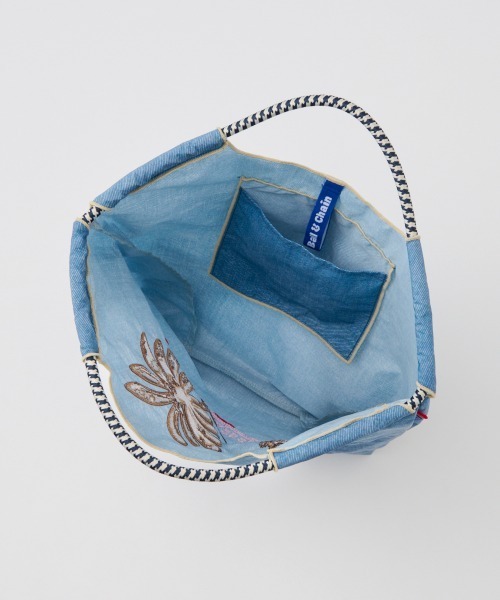 DOUBLE STANDARD CLOTHING（ダブルスタンダードクロージング）の「Ball＆Chain/ LA HAVANA ミニショッピングバッグ（ショルダーバッグ・レディース・ブラック/ブルー・FREE）」の14枚目の写真