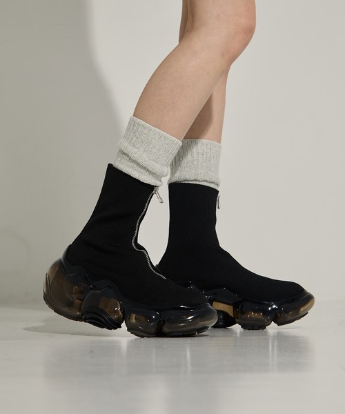 grounds（グラウンズ）の「【grounds/グラウンズ】《STUDIOUS別注》 ZIP MOOPIE BOOTS/ジップムーピーブーツ（ブーツ・レディース・ブラック/ブラック系その他・36/37/38/39）」の3枚目の写真