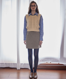 HAINT（ヘイント）の「LIAN CHECK PATTERN MINI SKIRT_2COLORS_BEIGE（スカート）」