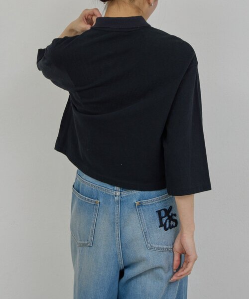 GALLARDAGALANTE(ガリャルダガランテ)の「【PEAS】【手洗い可】カノコポロシャツ(Tシャツ/カットソー・レディース・ブラック/ブルー/ホワイト・FREE)」の16枚目の写真
