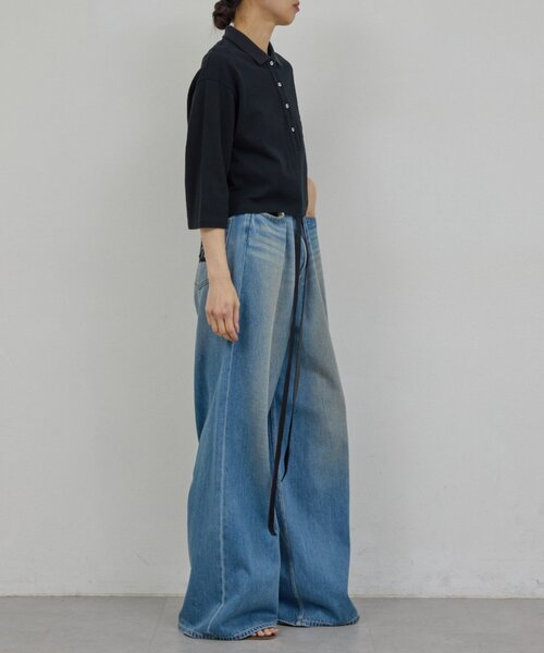 GALLARDAGALANTE(ガリャルダガランテ)の「【PEAS】【手洗い可】カノコポロシャツ(Tシャツ/カットソー・レディース・ブラック/ブルー/ホワイト・FREE)」の19枚目の写真
