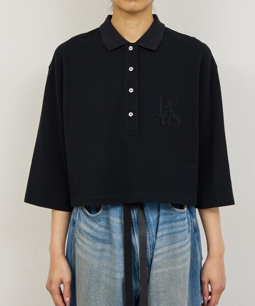 GALLARDAGALANTE(ガリャルダガランテ)の「【PEAS】【手洗い可】カノコポロシャツ(Tシャツ/カットソー・レディース・ブラック/ブルー/ホワイト・FREE)」の21枚目の写真