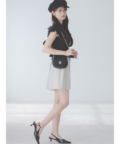 SNIDEL（スナイデル）の「ラウンドフラップミニショルダー（ショルダーバッグ・レディース・ブラック/アイボリー/イエロー・F）」の15枚目の写真