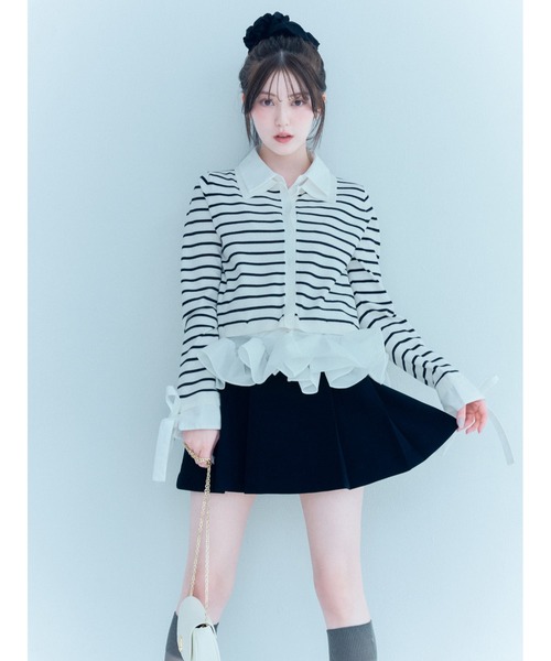 SNIDEL（スナイデル）の「ラウンドフラップミニショルダー（ショルダーバッグ・レディース・ブラック/アイボリー/イエロー・F）」の7枚目の写真