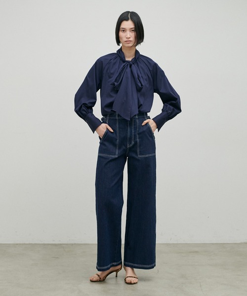 LARUTA（ラルータ）の「【LARUTA】UVカットベイカーデニム（デニムパンツ・レディース・ネイビー/ブルー・FREE）」の19枚目の写真