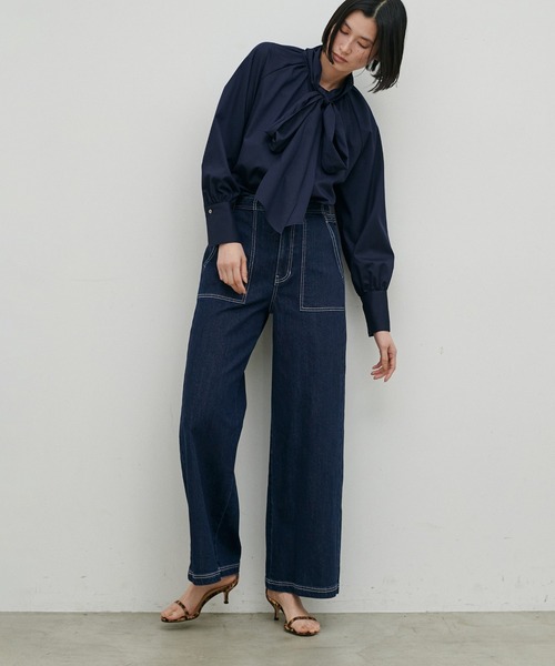LARUTA（ラルータ）の「【LARUTA】UVカットベイカーデニム（デニムパンツ・レディース・ネイビー/ブルー・FREE）」の18枚目の写真