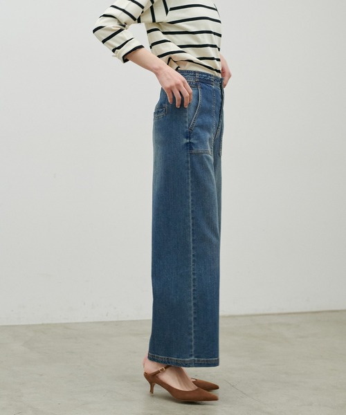 LARUTA（ラルータ）の「【LARUTA】UVカットベイカーデニム（デニムパンツ・レディース・ネイビー/ブルー・FREE）」の21枚目の写真