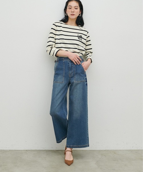 LARUTA（ラルータ）の「【LARUTA】UVカットベイカーデニム（デニムパンツ・レディース・ネイビー/ブルー・FREE）」の11枚目の写真