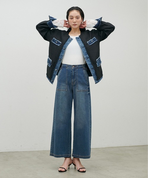 LARUTA（ラルータ）の「【LARUTA】UVカットベイカーデニム（デニムパンツ・レディース・ネイビー/ブルー・FREE）」の16枚目の写真