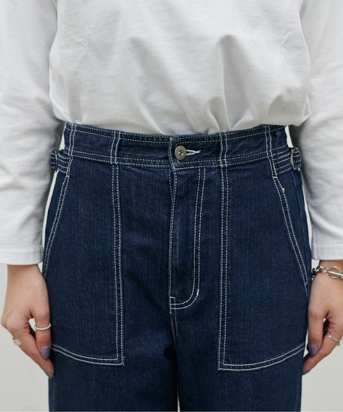 LARUTA（ラルータ）の「【LARUTA】UVカットベイカーデニム（デニムパンツ・レディース・ネイビー/ブルー・FREE）」の8枚目の写真