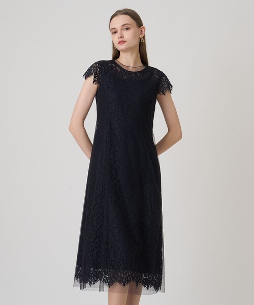本日クローズします【ANAYI】アナイ ドレスワンピース レース ワンピース ANAYI（アナイ）の「リバーレースチュールAラインワンピース（ドレス