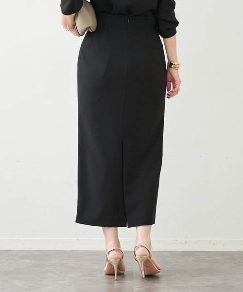 Deuxieme Classe（ドゥーズィエムクラス）の「*トリアセジョーゼット  ハイウエスト スカート（スカート・レディース・ホワイト/ブラック・38/36/34）」の7枚目の写真