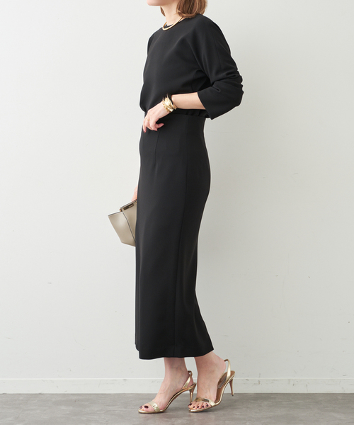 Deuxieme Classe（ドゥーズィエムクラス）の「*トリアセジョーゼット  ハイウエスト スカート（スカート・レディース・ホワイト/ブラック・38/36/34）」の8枚目の写真