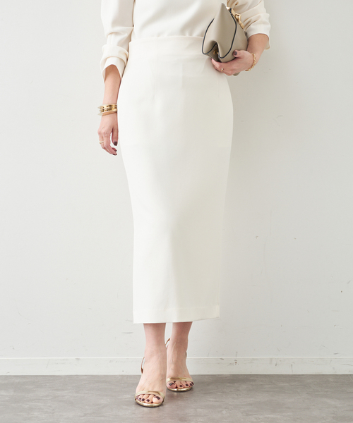 Deuxieme Classe（ドゥーズィエムクラス）の「*トリアセジョーゼット  ハイウエスト スカート（スカート・レディース・ホワイト/ブラック・38/36/34）」の11枚目の写真