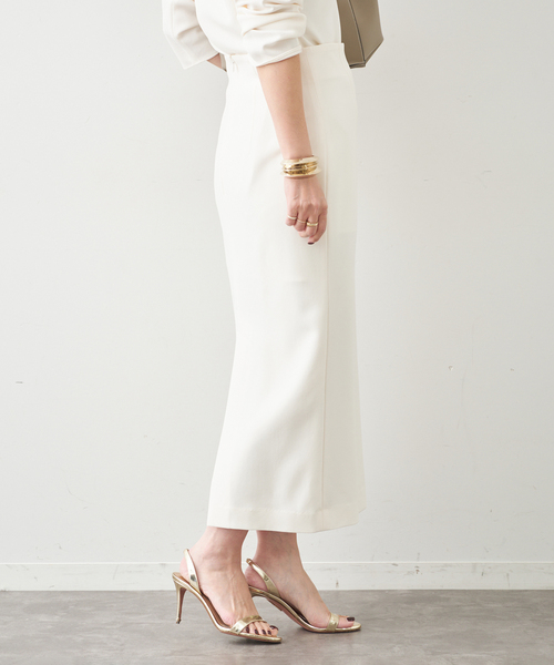 Deuxieme Classe（ドゥーズィエムクラス）の「*トリアセジョーゼット  ハイウエスト スカート（スカート・レディース・ホワイト/ブラック・38/36/34）」の12枚目の写真