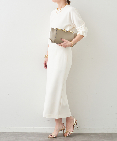 Deuxieme Classe（ドゥーズィエムクラス）の「*トリアセジョーゼット  ハイウエスト スカート（スカート・レディース・ホワイト/ブラック・38/36/34）」の14枚目の写真