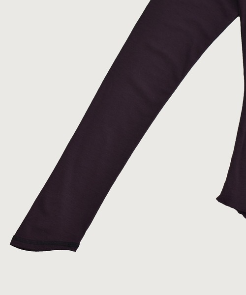 kiehtova(キエトヴァ)の「【kiehtova】CONTRAST STITCH BODY SUIT/コントラストステッチボディスーツ KTWR57(Tシャツ/カットソー・レディース・ブラック/ダークパープル/ベージュ・FREE)」の8枚目の写真